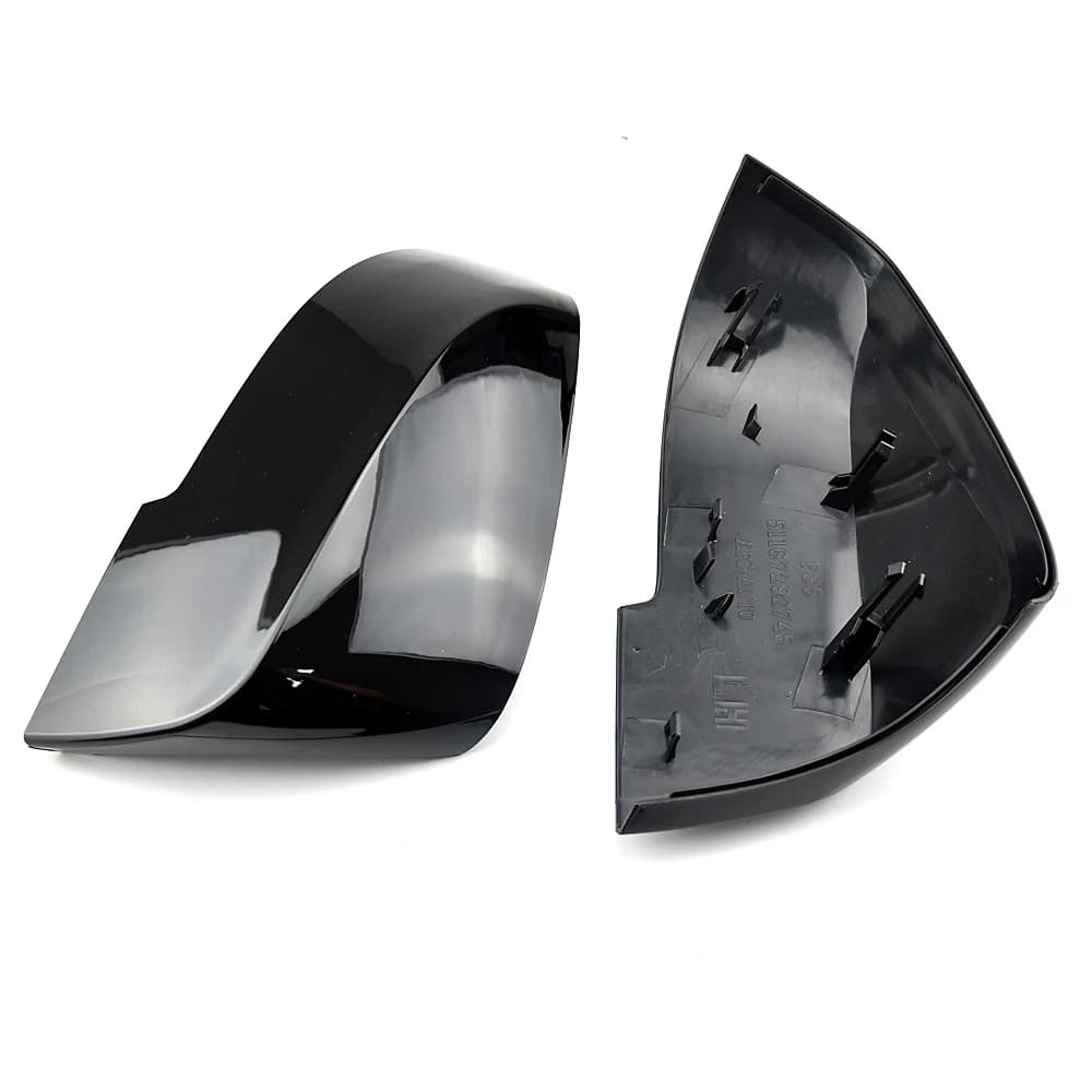 Couvercle de rétroviseur noir carbone, 2 pièces, pour BMW série 1 2 3 4 X M 220i 328i 420i F20 F21 F
