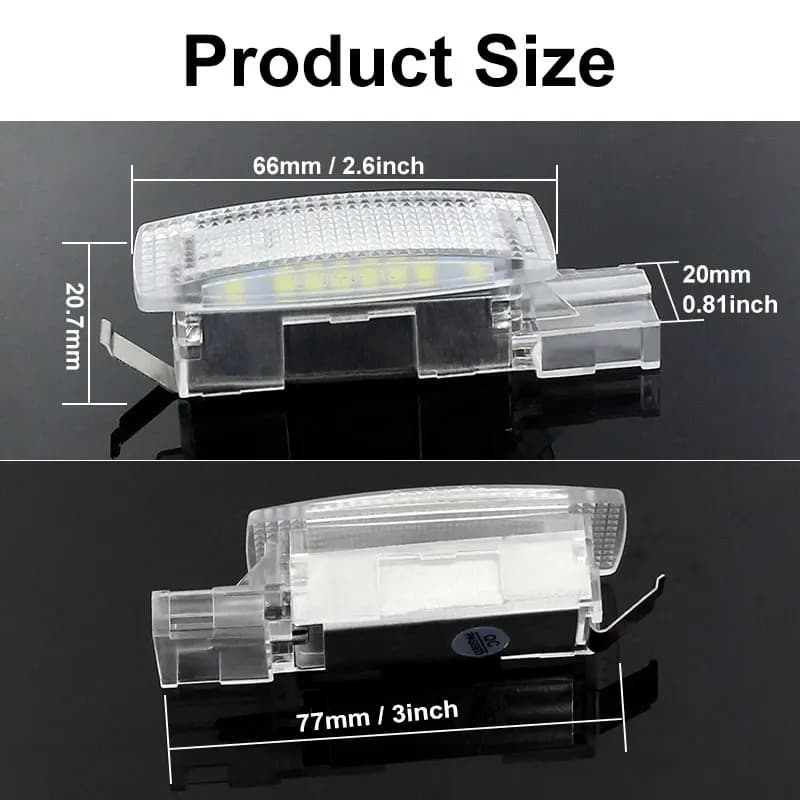 Lampes de lecture à LED pour miroir de courtoisie, pare-soleil intérieur Canbus, VW Golf 4 5 6 7 Plu
