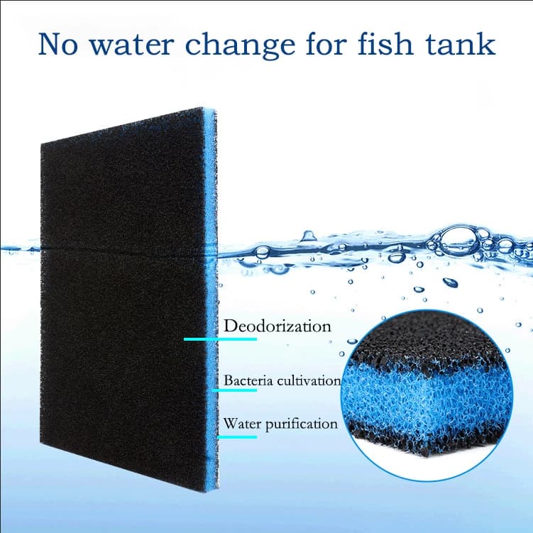 Filtre biochimique en coton à charbon actif, éponge de purification de l'eau haute densité, accessoi