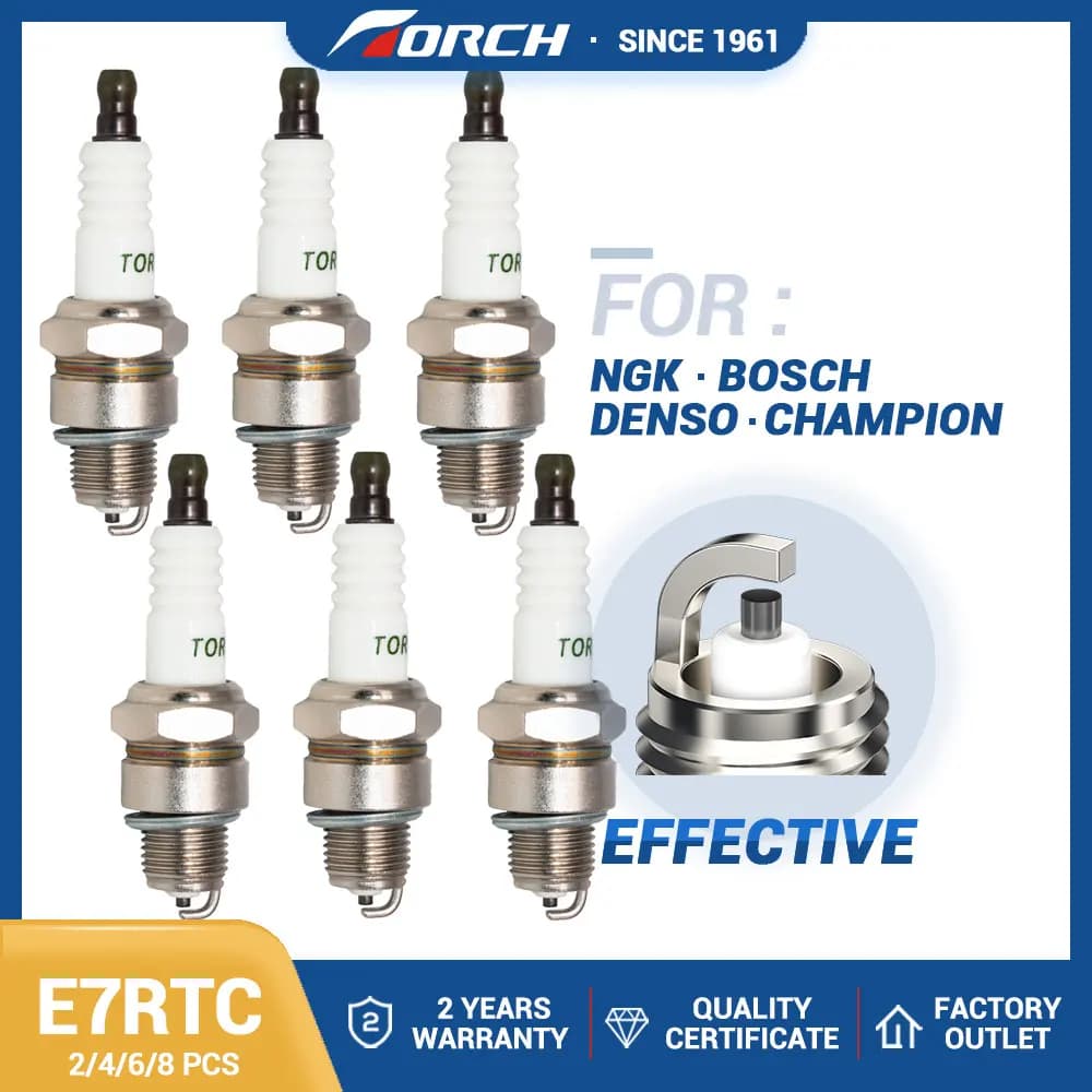 Bougies d'allumage à borne intégrale Torche E7RTC Remplacement pour bougies BPR7HS 6422 ARCTIC CAT B