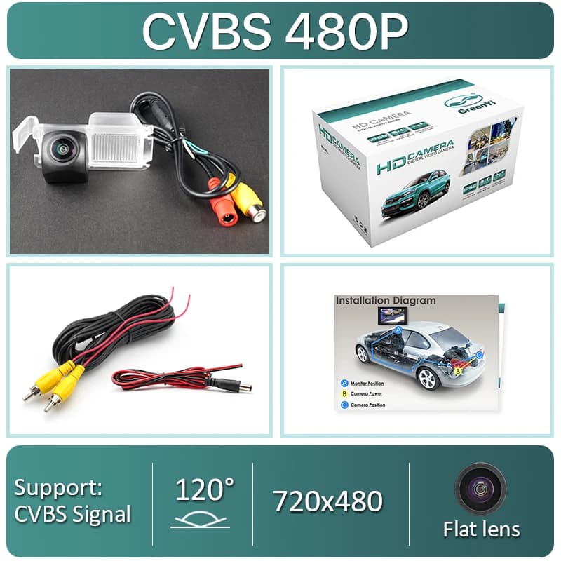 Véhicule Full HD AHD 1080P objectif Fisheye voiture caméra de recul pour Chevrolet Caprice Cavalier 
