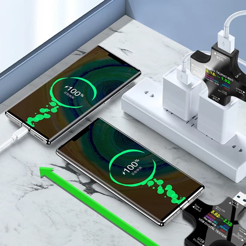Testeur de tension USB multifonctionnel, moniteur de compteur de courant, charge rapide, détection d