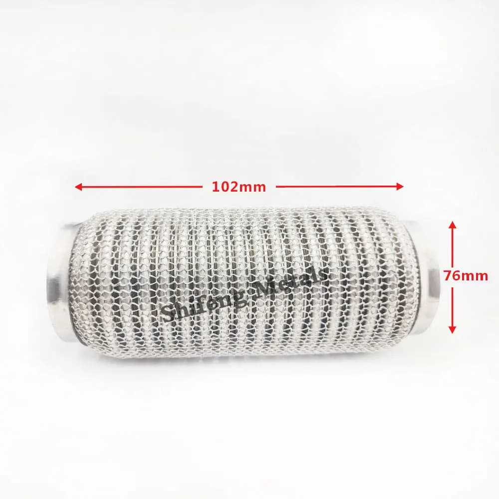 Longueur 102mm acier inoxydable 304 tuyau flexible Tube d'échappement soufflet coupleur flexible ave