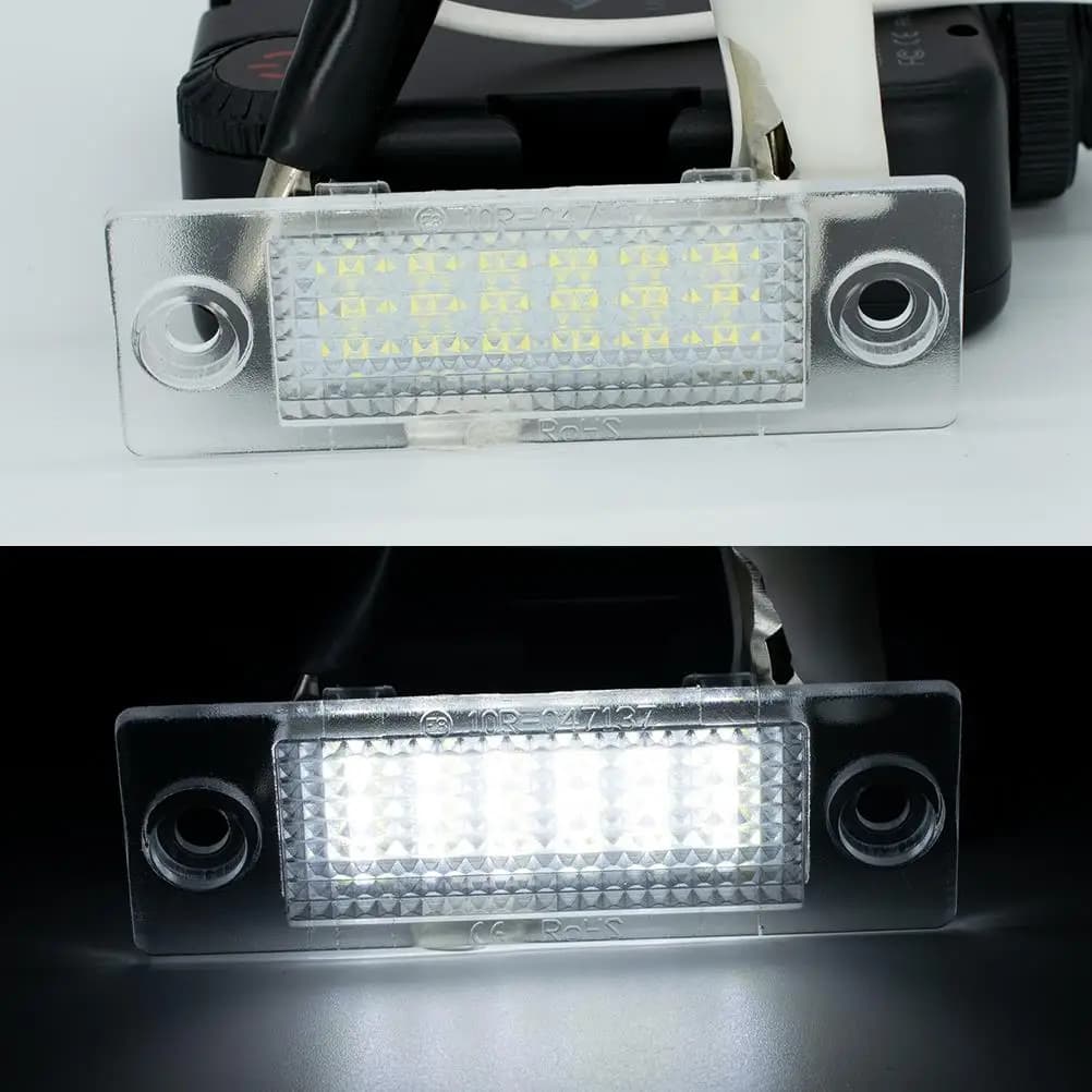 Lampe LED blanche Canbus pour plaque d'immatriculation, 2 pièces, pour VW TRANSPORTER T5 CADDY TOURA