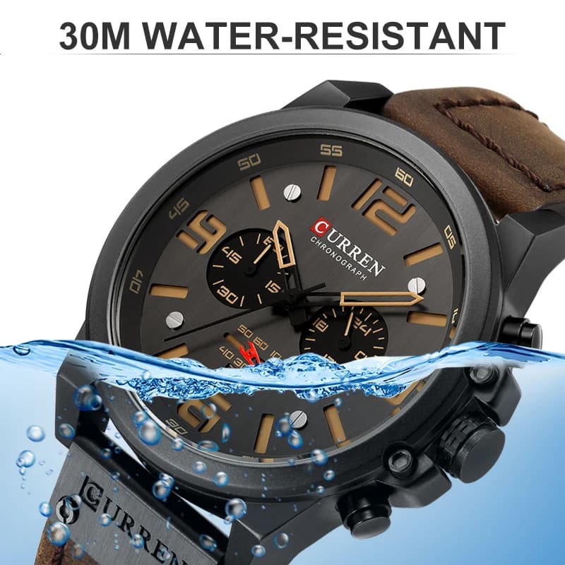 CURREN hommes montres haut de gamme marque étanche Sport montre-bracelet chronographe Quartz militai