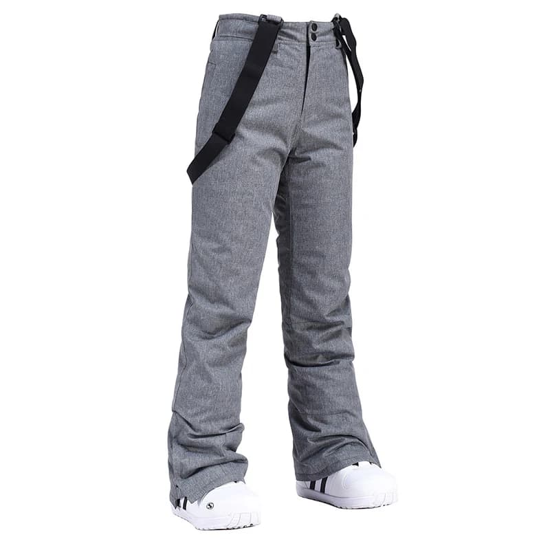 Haute qualité hommes femmes hiver épais chaud pantalons de ski coupe-vent imperméable à bretelles pa