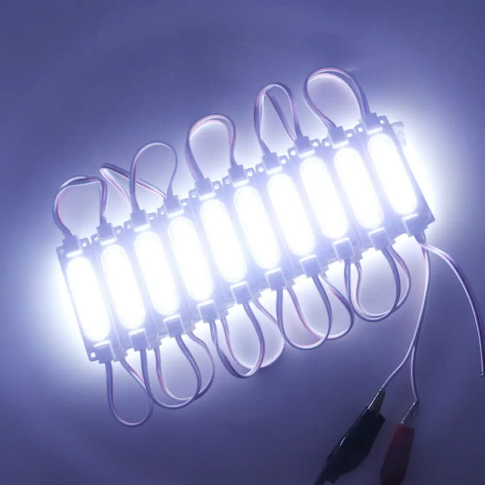 10 pcs/lot injection avec lentille COB module LED rétro-éclairage LED étanche pour signe canal lettr