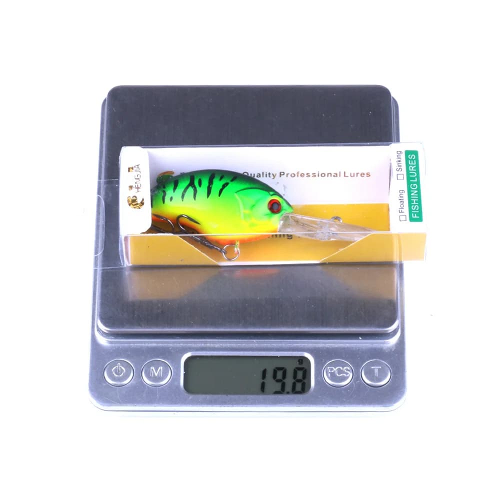 HENGJIA 13G 9CM leurres de pêche roche manivelle appât manivelle vairon bar triple crochets nager du