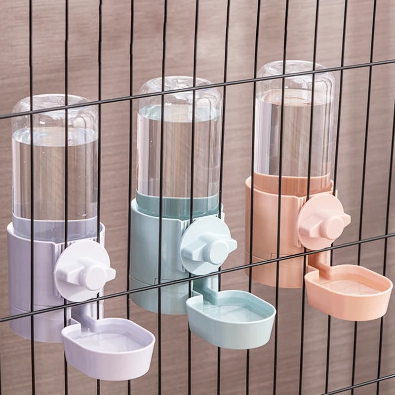 Mangeoire automatique pour animaux de compagnie, Cage suspendue, bol, bouteille d'eau, récipient ali
