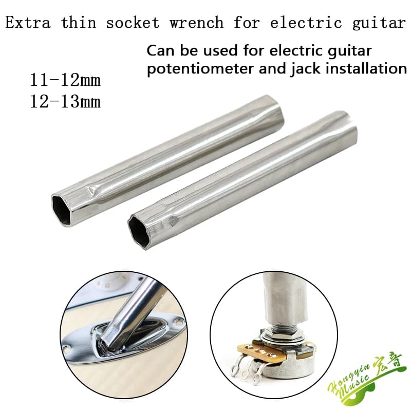Clé à douille/clé à douille en acier inoxydable pour guitare électrique/protentiomètre de basse (POT
