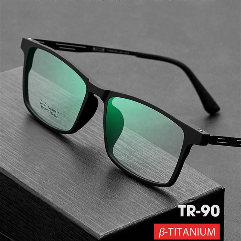 YIMARUILI hommes ultraléger confortable lunettes grande taille TR90 titane myopie hypermétropie opti