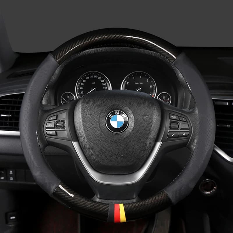 Juste de Volant de Voiture en Cuir de 38cm 15 Pouces, pour BMW Série 1 2 3 4 5 6 7 Z E46 E90 E87 F20