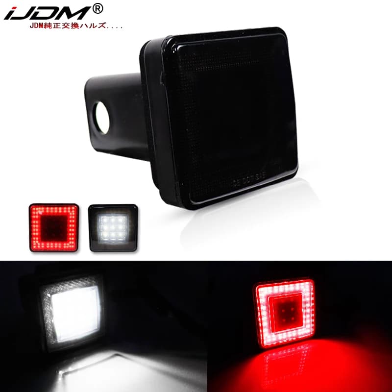 Couvercle d'attelage de remorque à LED avec lumière de barrage de secours, lumières LED de voiture, 