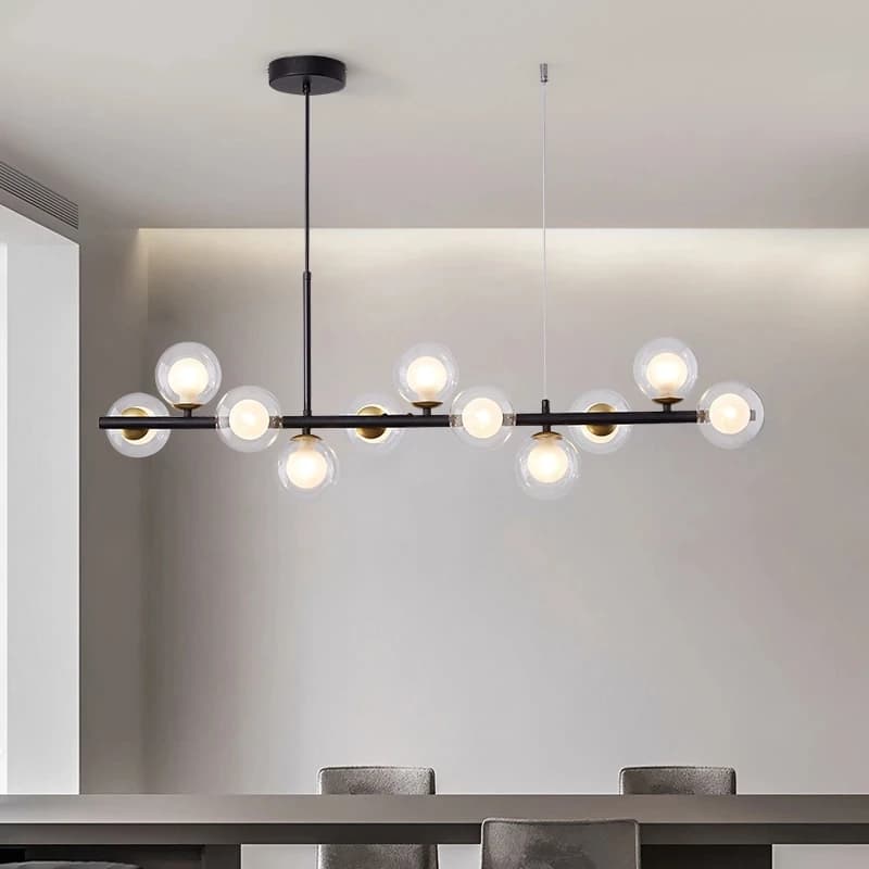 Lampe LED Suspendue en Forme de Boule de Verre au Design Nordique Moderne, Luminaire Décoratif d'Nik