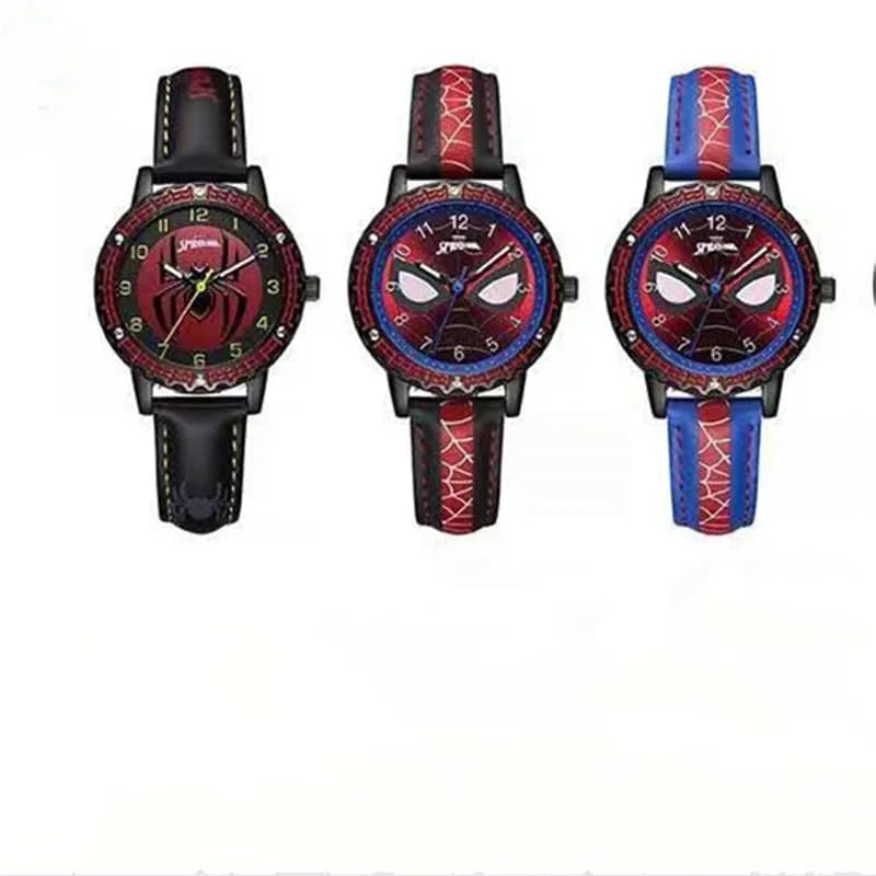 Montre de dessin animé pour enfants, horloge pour élèves du primaire, Spiderman, montre à Quartz, po