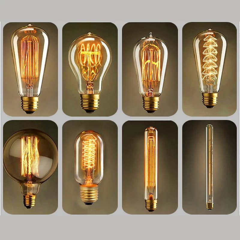 Ampoule rétro Edison à intensité variable E27 40W 110V 220V Ampoule rétro lampe incandescente Filame