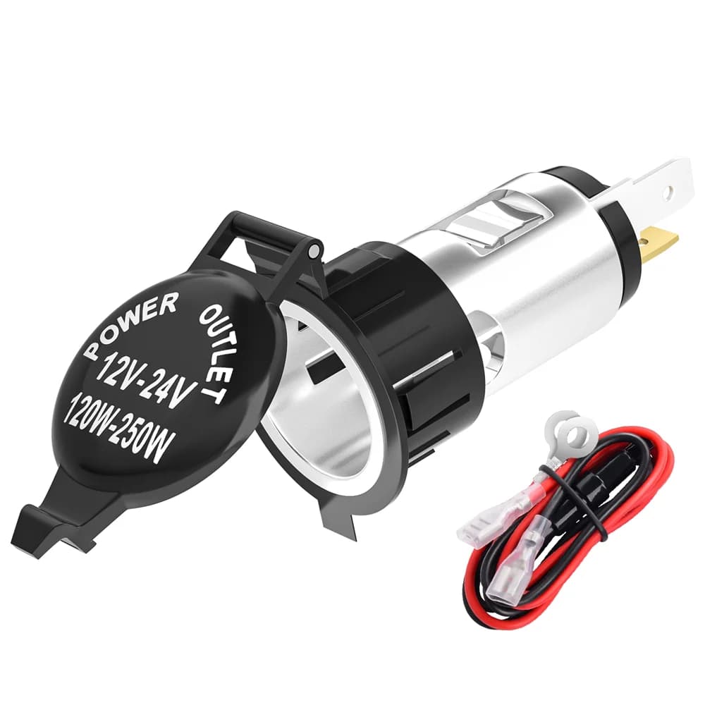 DaierTek universel 12V voiture allume-cigare prise de courant adaptateur prise pour motos bateaux tr
