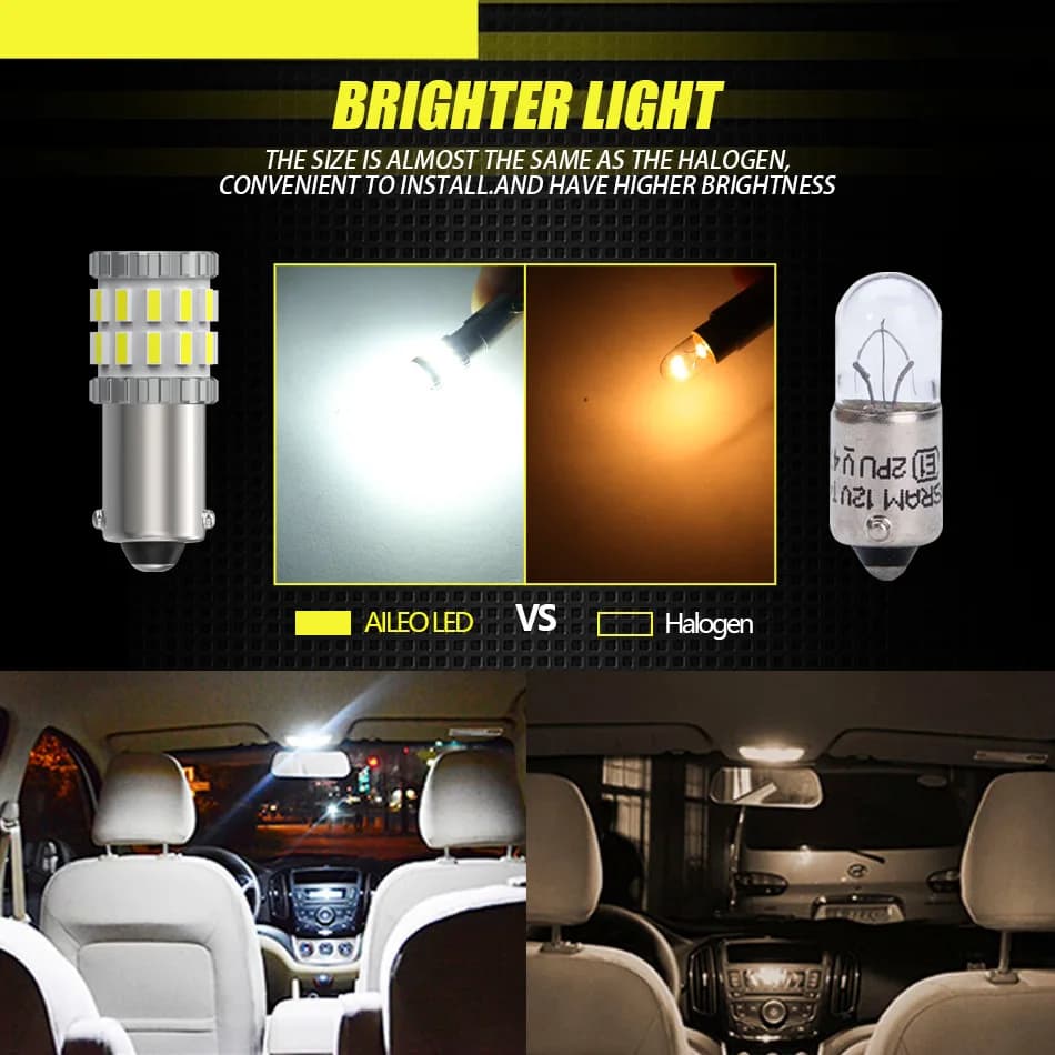 Super lumineux BA9S LED BAX9S H6W T4W BAY9S H21W ampoule 30-SMD voiture feux de recul Auto plaque d'