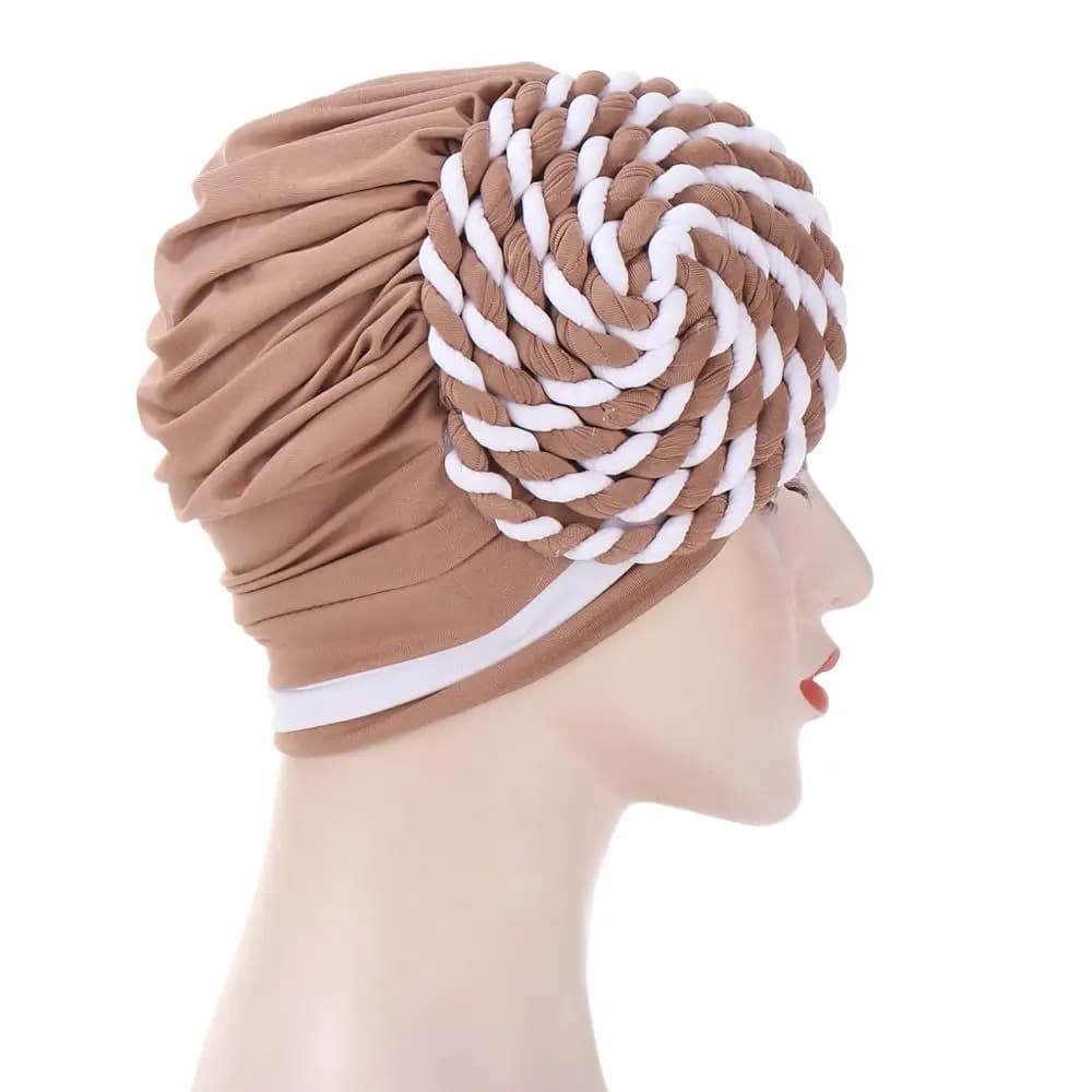 2026 Turban Indien Bicolore Tendance, Foulard Arabe Prêt-à-porter, Chapeau Hijab, Coiffe Musulmane, 