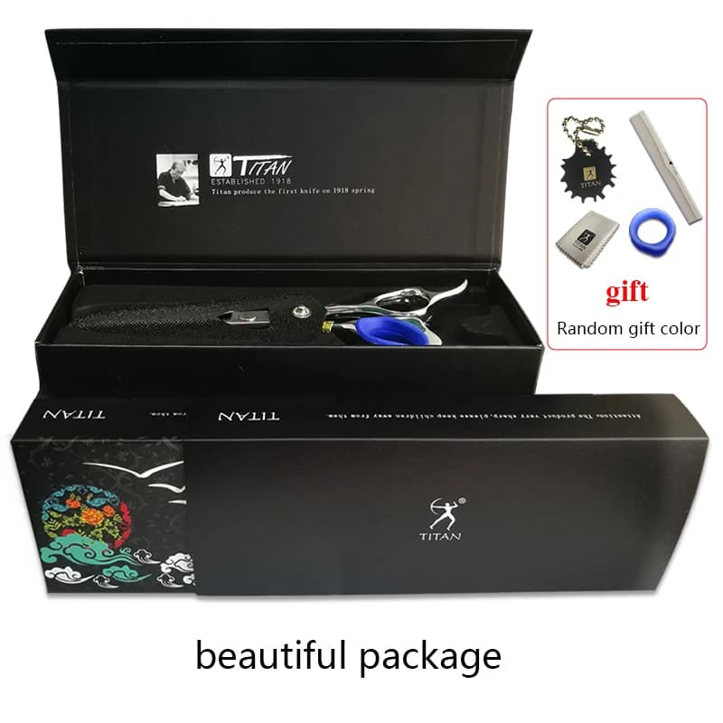Titan ciseaux de coiffure professionnels ciseaux de coiffure amincissants 6.0 pouces japonais 440c