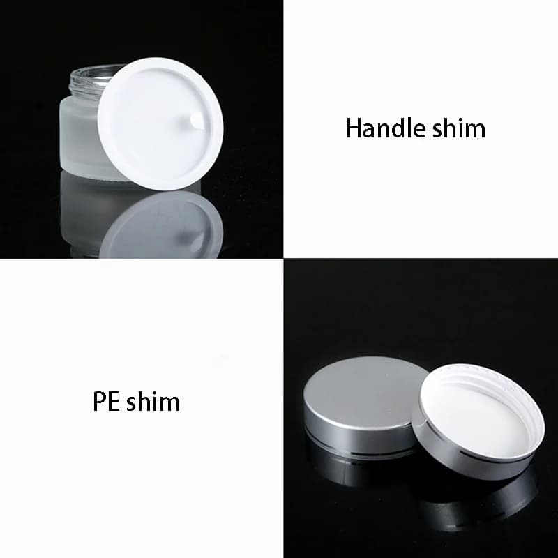 Bouteilles d'onguent rechargeables en verre givré, Pot cosmétique vide, conteneur de crème pour le v