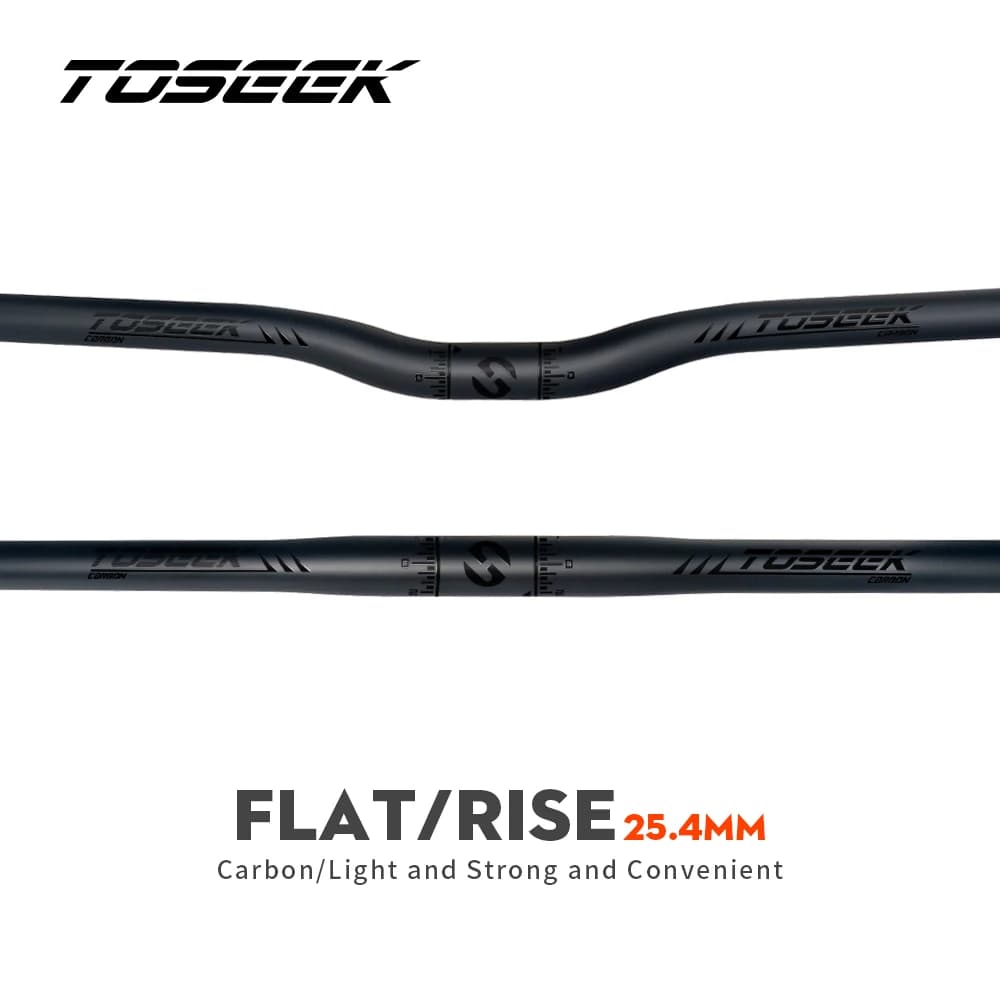 TOSEtransmith-Guidon de vélo entièrement en carbone, guidon horizontal de vélo pliant, noir mat, gui