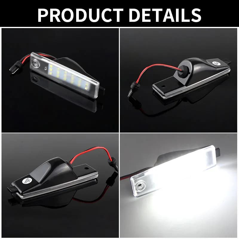 Lampe LED pour plaque d'immatriculation, 2 pièces, pour TOYOTA Hiace S.B.V/Highlander/RAV4/Land Crui