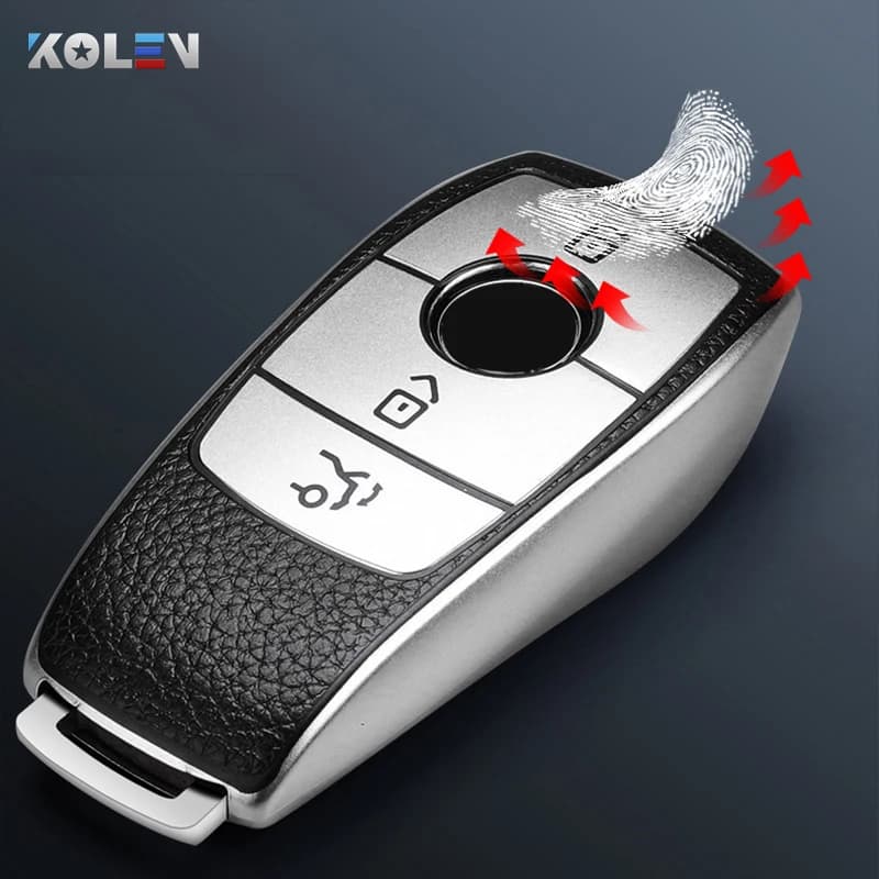 Coque de protection pour clé télécommande de voiture, PU + TPU, pour Mercedes Benz A C E S G GLS cla