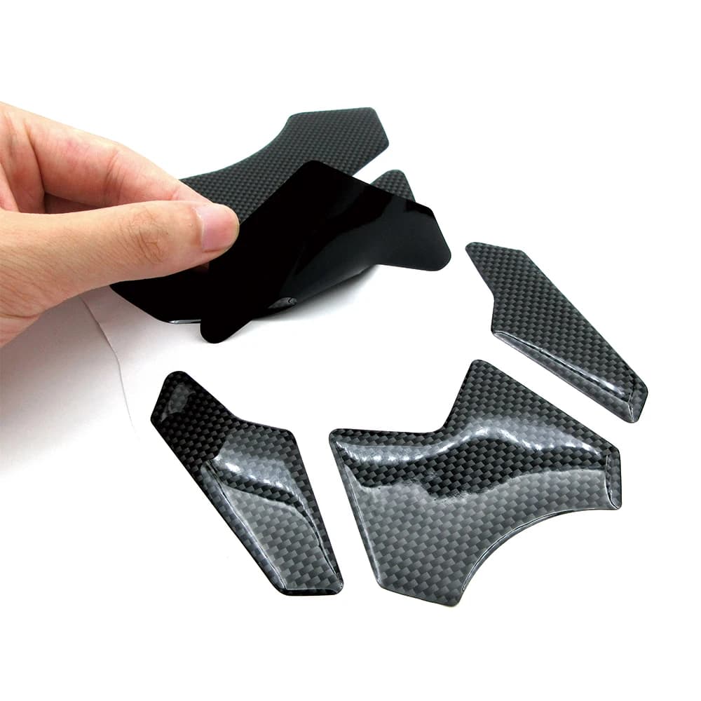 Autocollant 3D en Fiber de carbone pour moto, couvercle de bouchon de gaz de carburant, tampon de pr