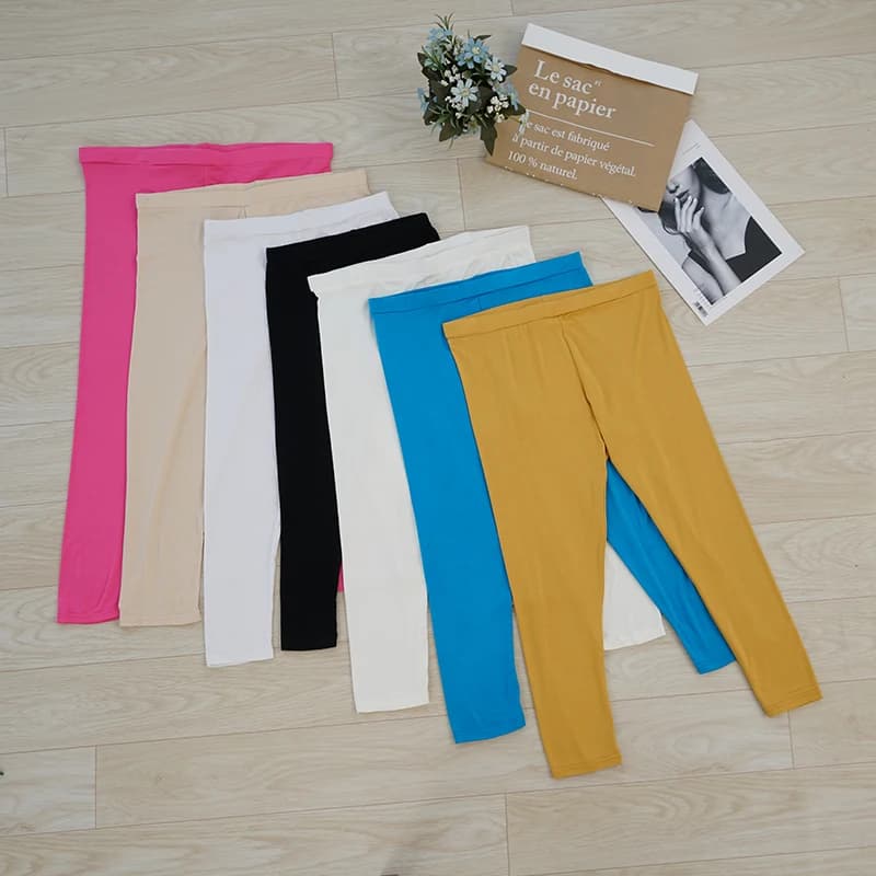 Pantalon en viscose souple pour femme, leggings d'entraînement extensibles décontractés, cyclisme, r
