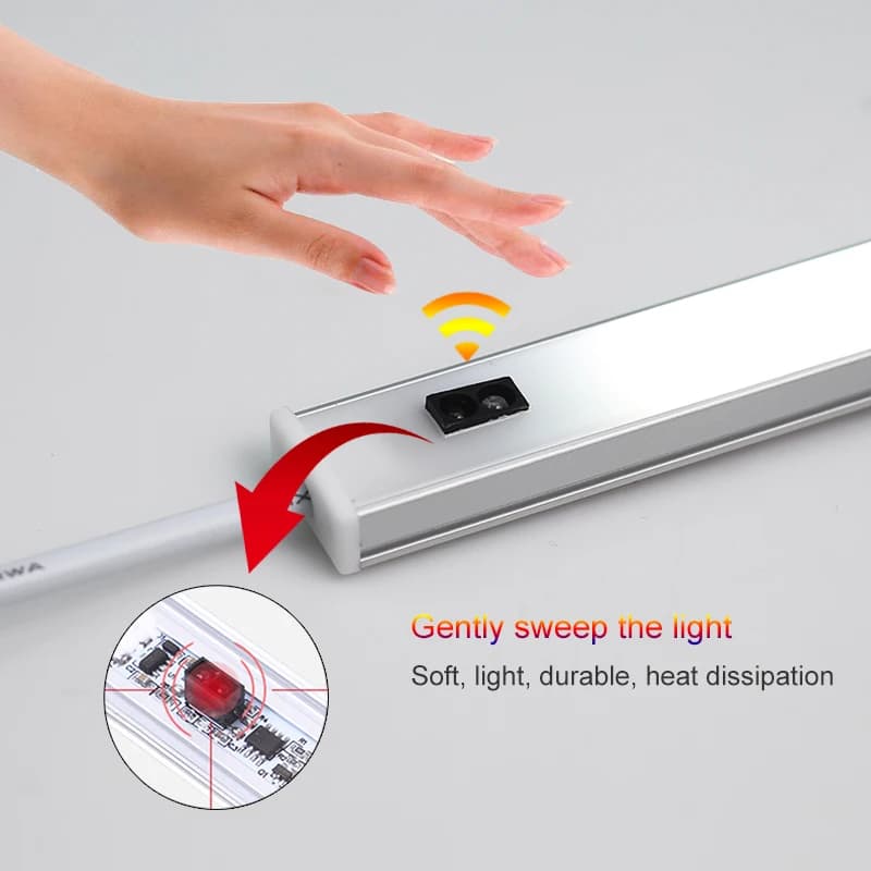 5V USB LED bande lampe de bureau interrupteur de balayage manuel capteur de mouvement lampe de Table