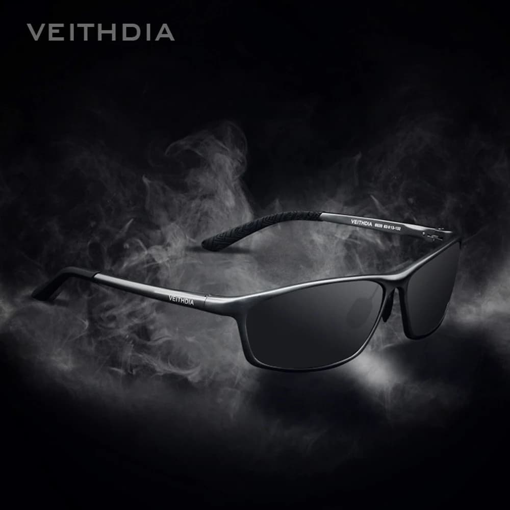 VEITHDIA lunettes de soleil en aluminium hommes polarisées UV400 lentille Sport en plein air conduit