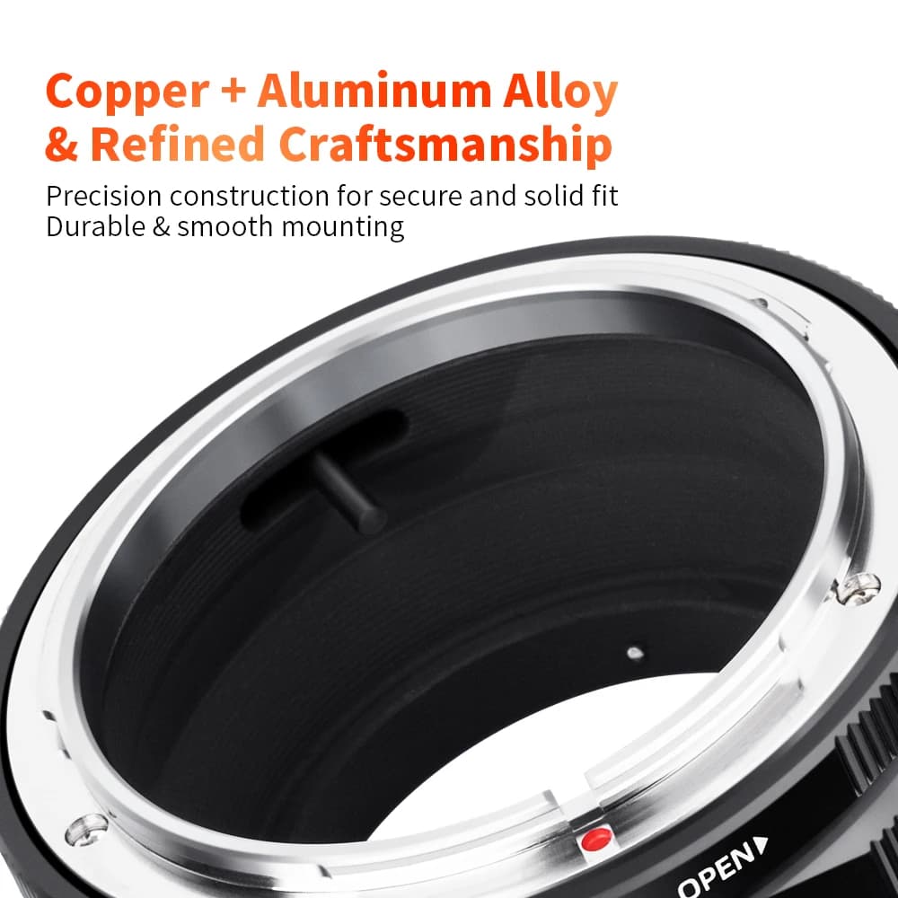 Adaptateur K&F CONCEPT FD-FX pour objectif Canon FD vers appareil photo Fujifilm Fuji X, bague d'ada