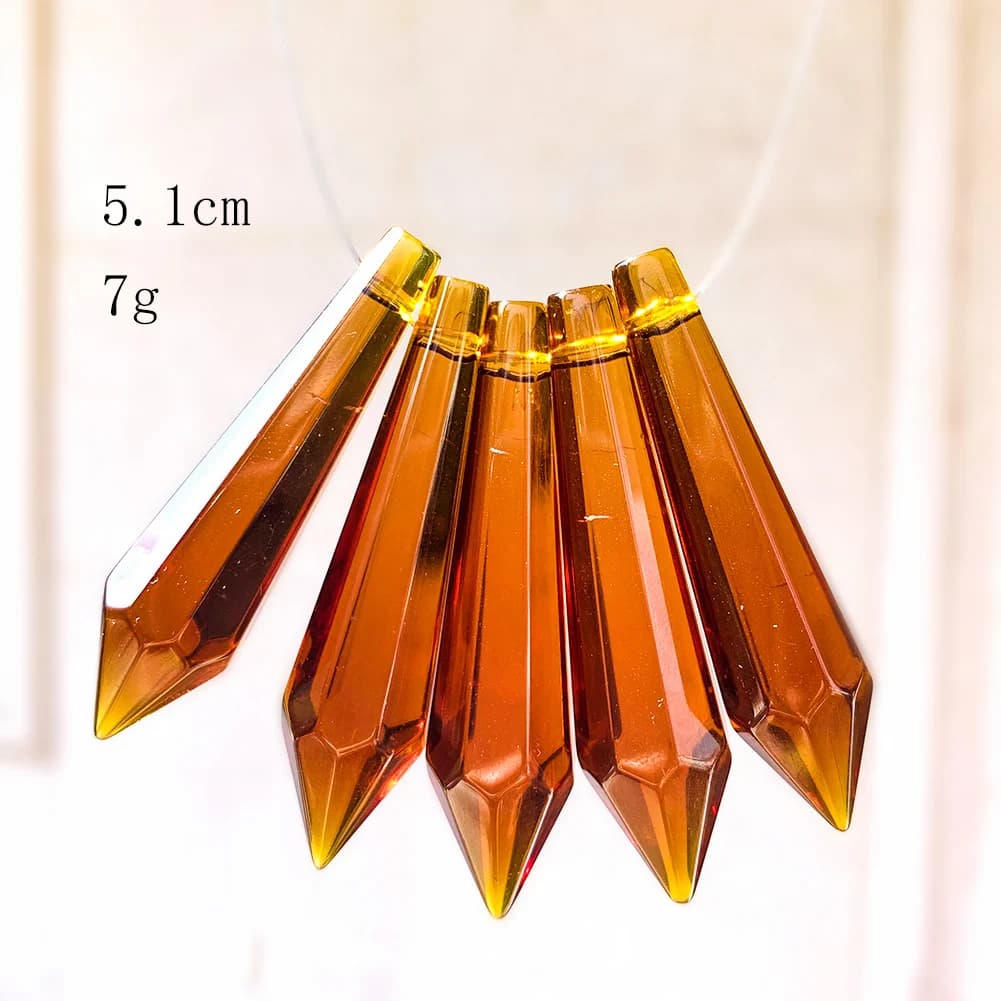 Lustre en perles de cristal pointues, citrolamp Prisms Glaçon, Suncatcher de perles de verre pour la