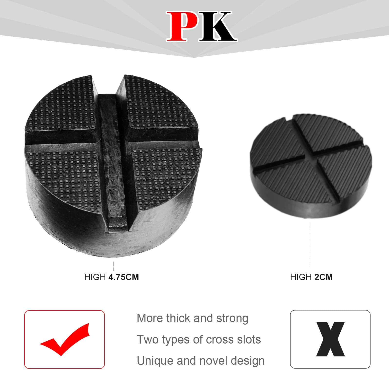 Adaptateur universel de coussin de cric à fente croisée en caoutchouc pour voiture, protection de Ra