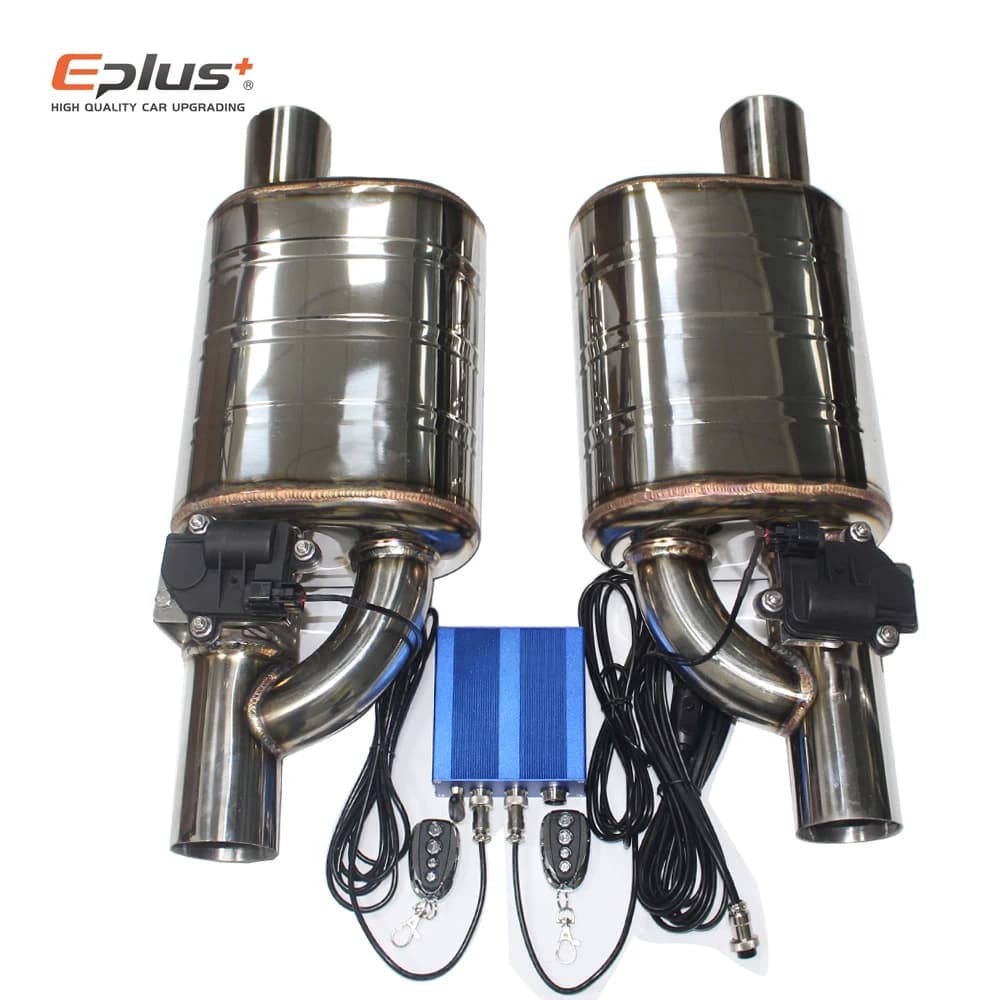 EPLUS 1 paire 2 pièces Système d'échappement de voiture Silencieux Valve électrique de commande Kit 