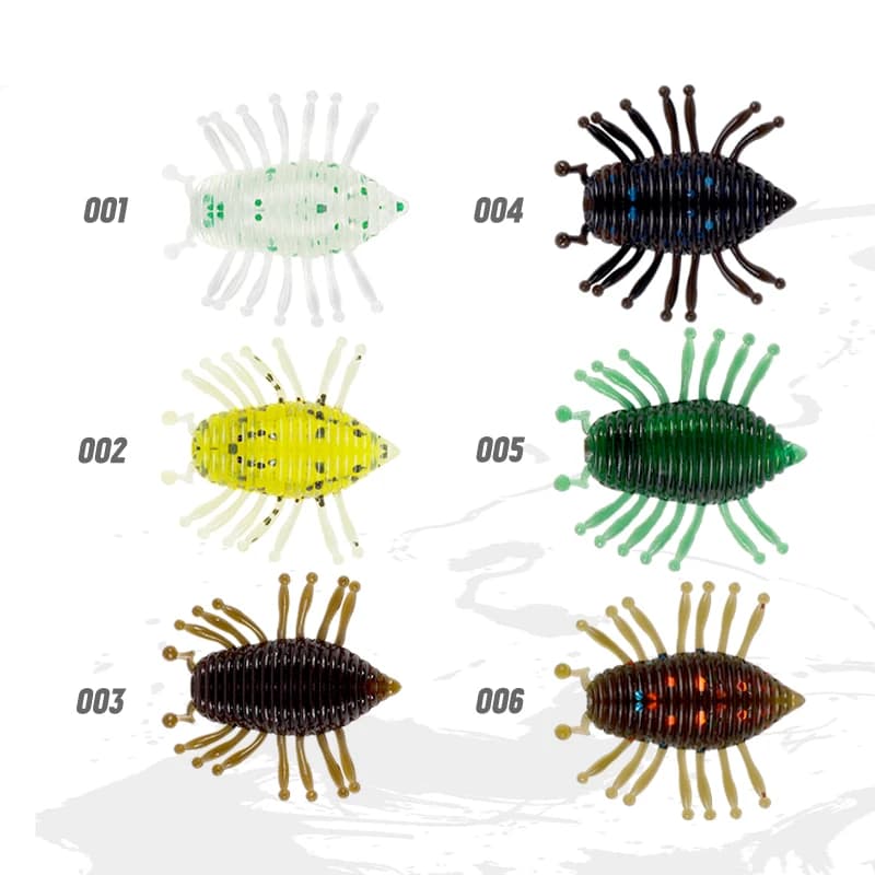 D1 pêche larve ver leurre souple 30mm 1.1g flottant Silicone appât artificiel eau douce nageur pour 