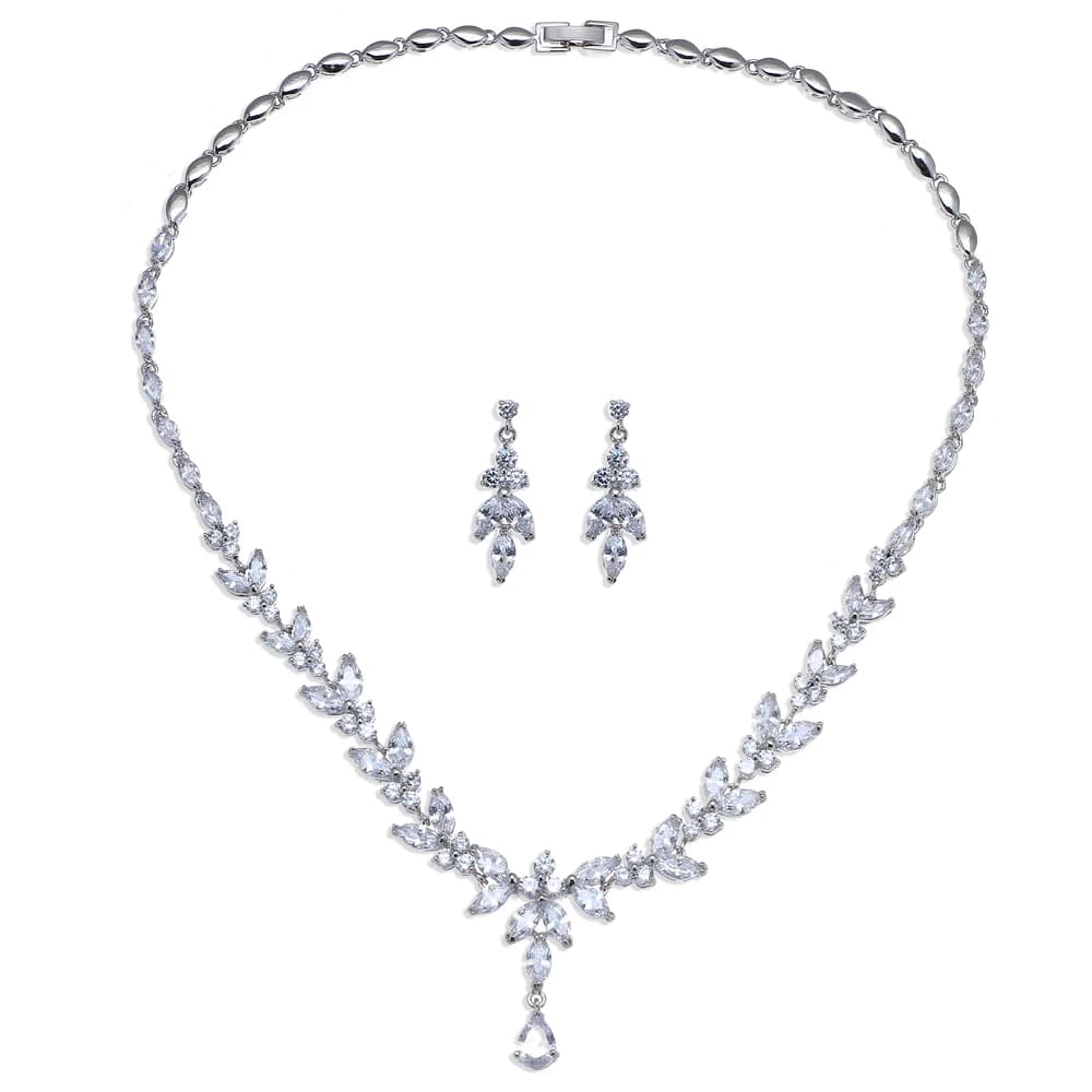 Emmaya – ensemble de bijoux exquis pour femmes, accessoires de fête de mariage, boucles d'oreilles e