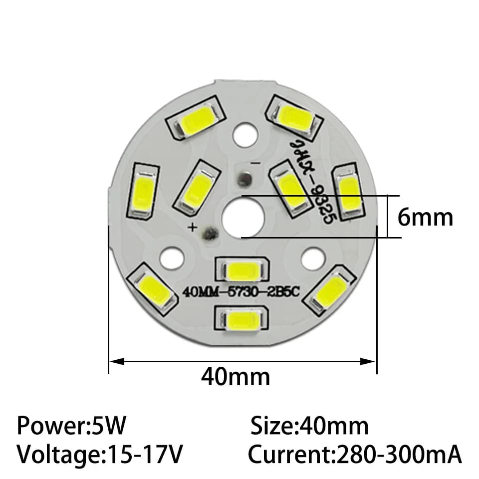 Panneau lumineux LED PCB avec puces SMD5730, plaque de lampe en aluminium pour bricolage, ampoule de