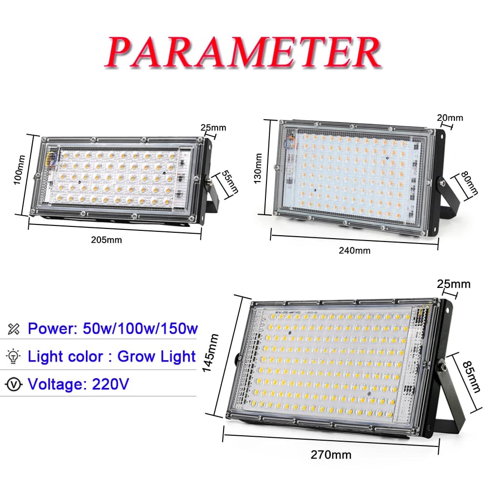 Projecteur LED pour maison extérieure 50W 100W 150W AC 220V Foco LED plafonnier extérieur Dowm éclai