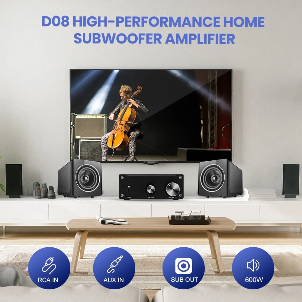 AIYIMA – amplificateur de puissance de haut-parleur, caisson de basses 600W, TPA3255, Audio, Mono so