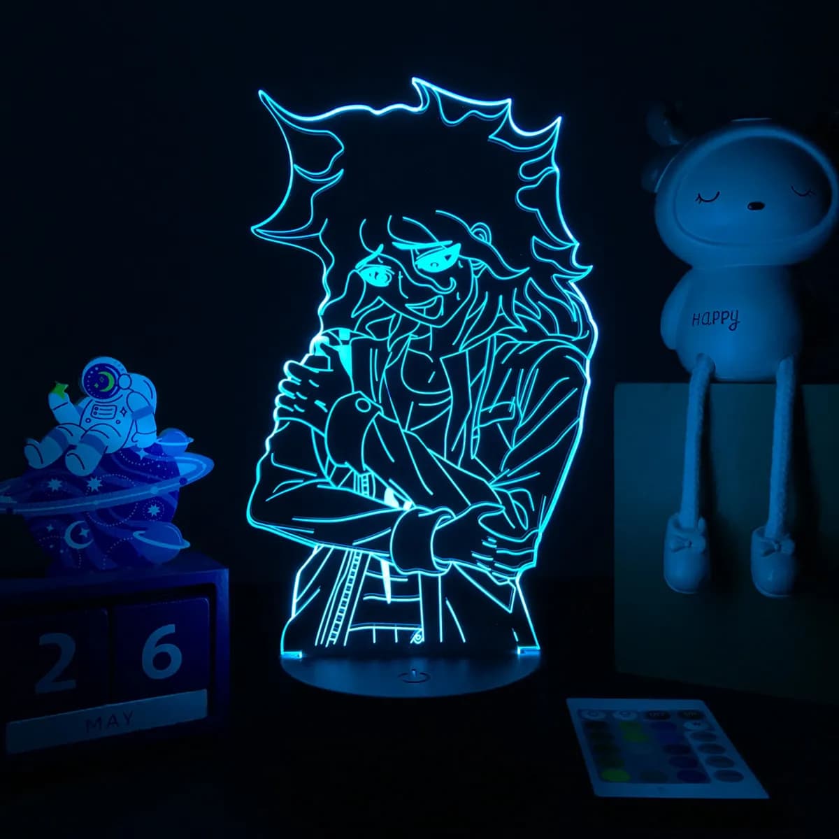 Anime Danganronpa V3 Nagito Komaeda Led veilleuse Nagito Komaeda jeu Figure lampe de chevet pour cha