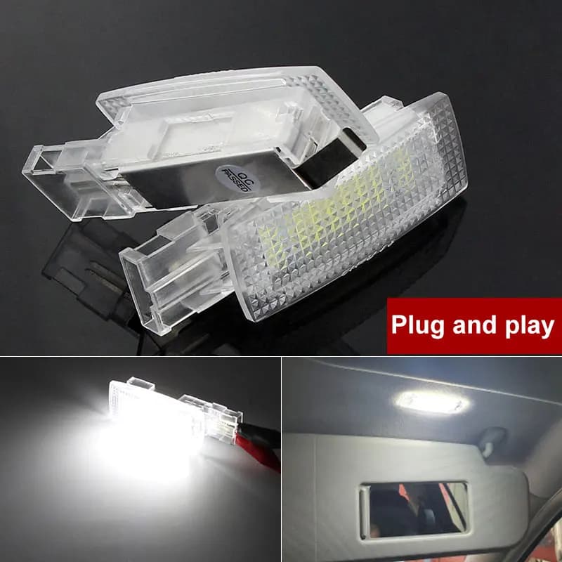 Lampes de lecture à LED pour miroir de courtoisie, pare-soleil intérieur Canbus, VW Golf 4 5 6 7 Plu