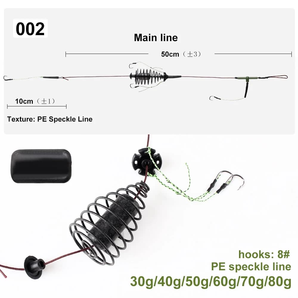 FISH KING 30-80g carpe pêche appât Cage ligne groupe haute teneur en carbone en acier métal mangeoir