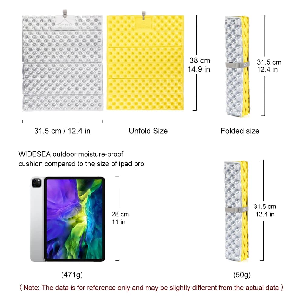 ESEA-Siège Pliable en Polymère, Ultraléger, Coussin de Pique-Nique, en Mousse XPE, Imperméable, pour