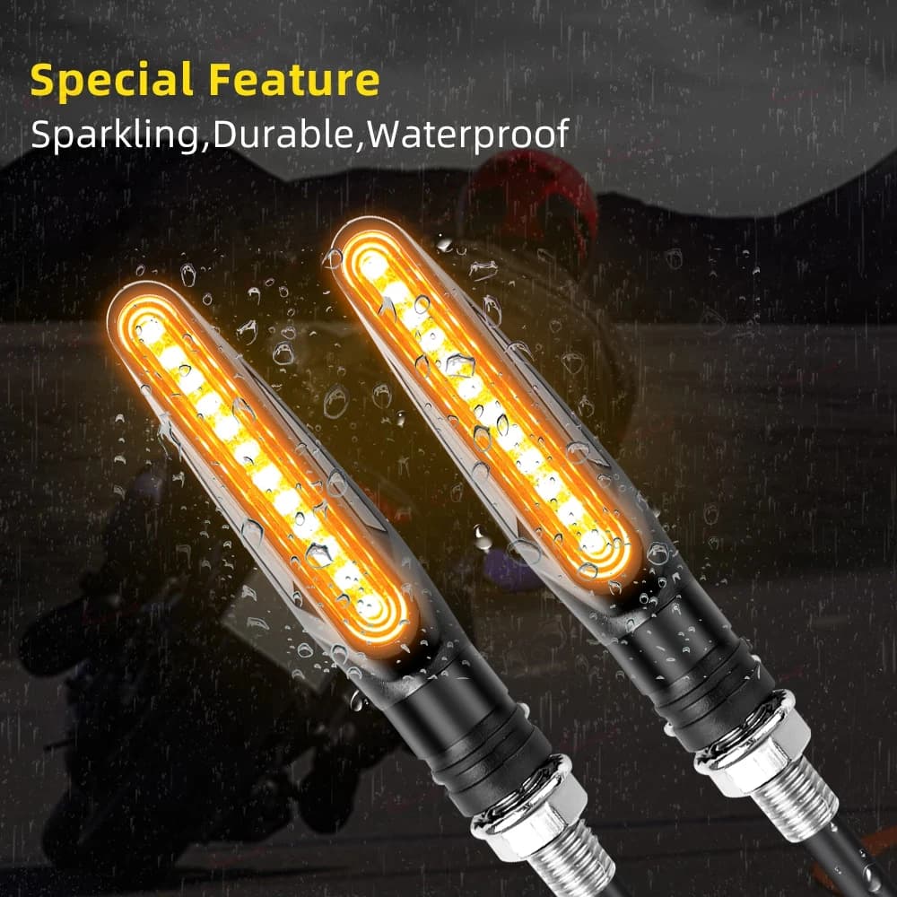 Clignotants LED directionnels pour moto, feu stop, feu arrière, lampe DRL