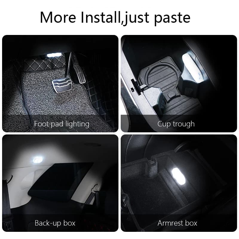 SEAMETAL Mini voiture tactile lumière pour sol coffre capot plafond USB Rechargeable magnétique lamp