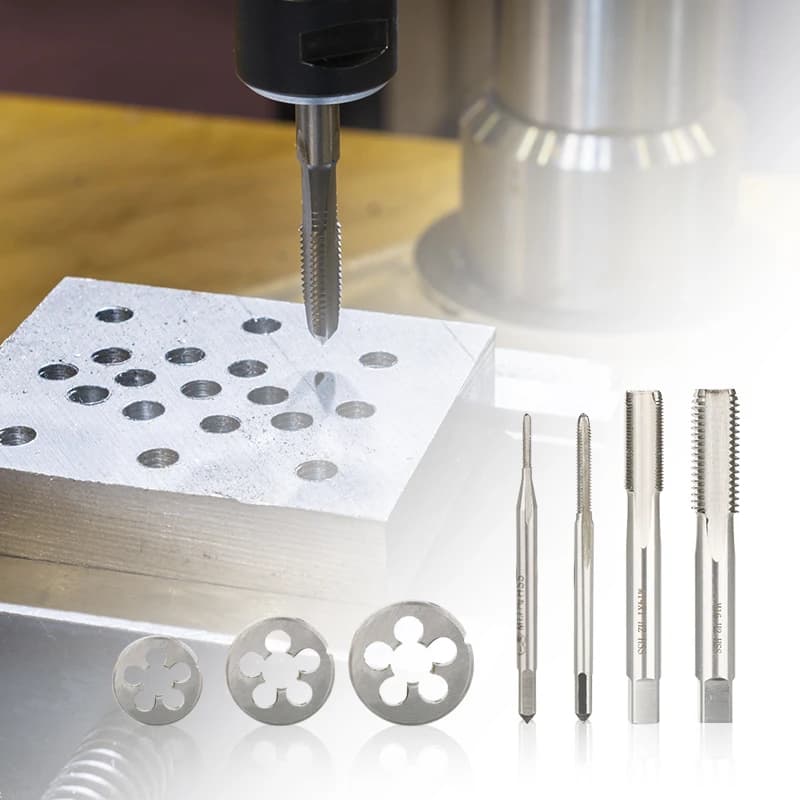 CMCP – jeu de tarauds et de matrices à vis métriques M1.1 M2 M2.2 M2.5 M3.5, Machine à main droite, 
