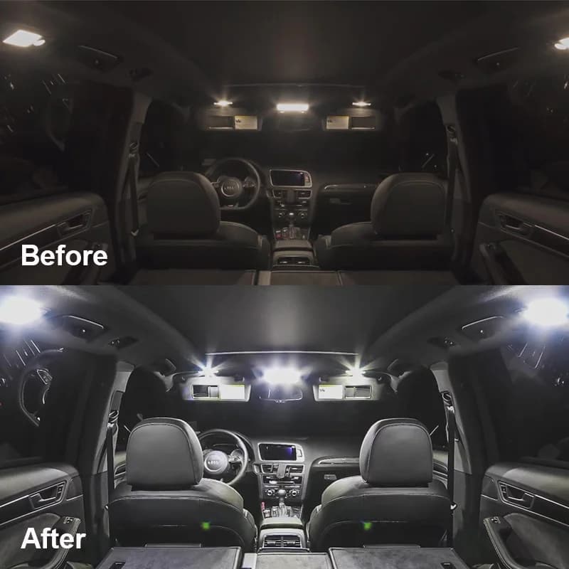 ZUORUI – Kit d'éclairage intérieur LED Canbus, pour Audi Q3 8U Q5 8R SQ5 Q7 4L 2007-2014 2015 2017 2