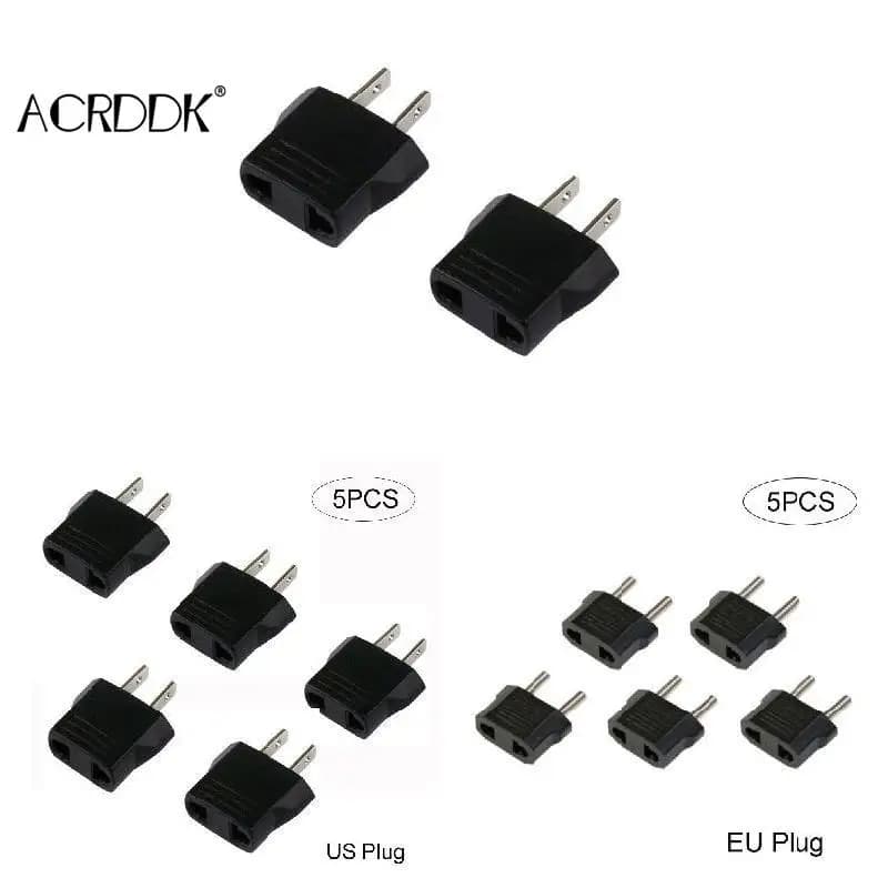 Adaptateur de Conversion 110V à 220V, 5 pièces, prises ue/US, adaptateur de voyage, convertisseur po